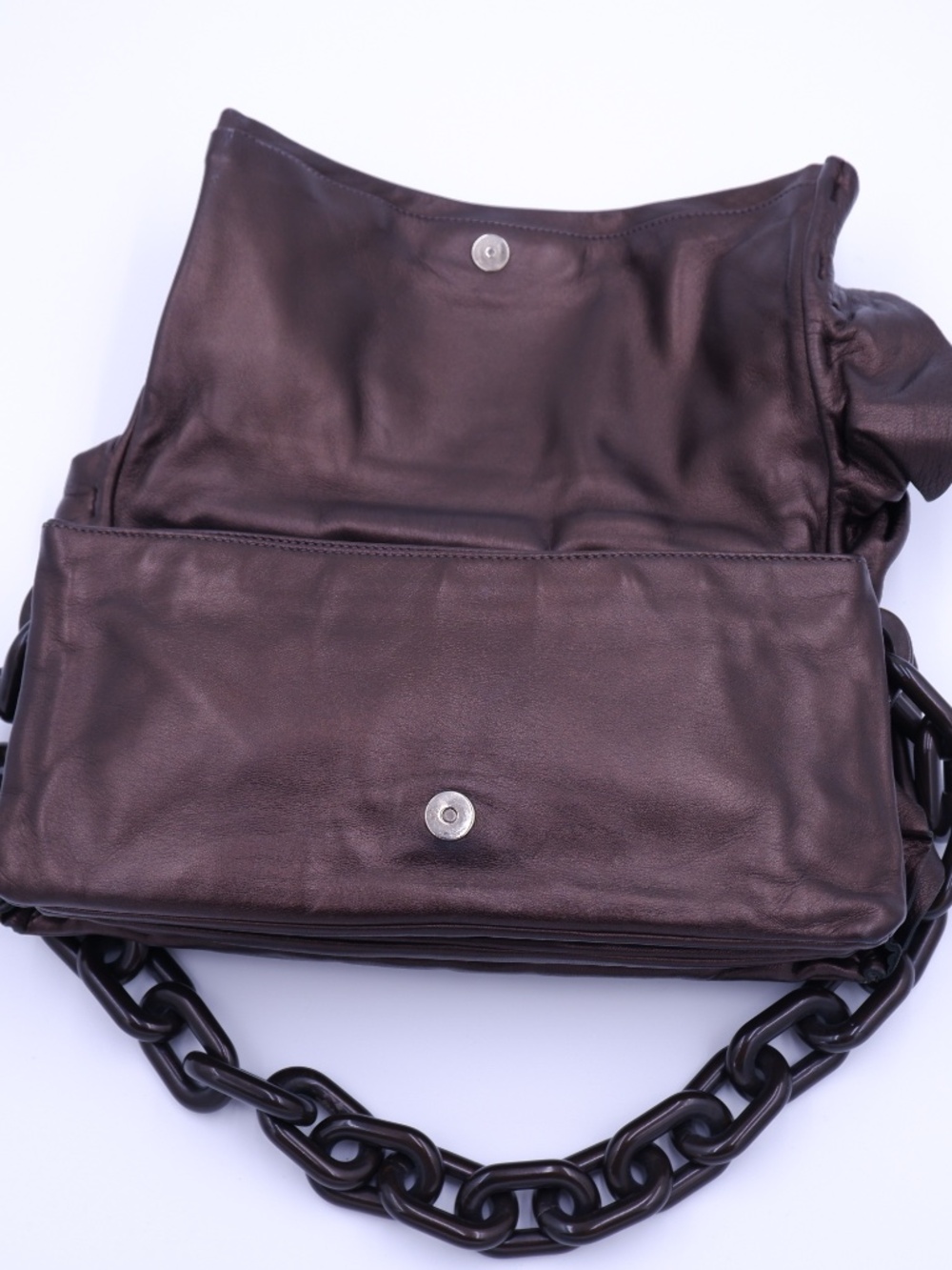 Prada Metallic Brown Nappa Ruffle Bag — 2008 - Picture 5 of 14
